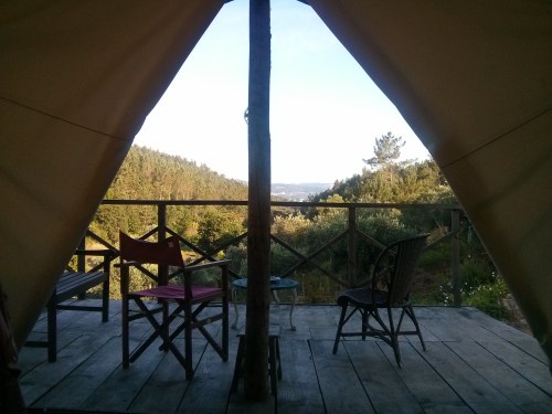 Trapper's Tent, Portugal, view from bed
